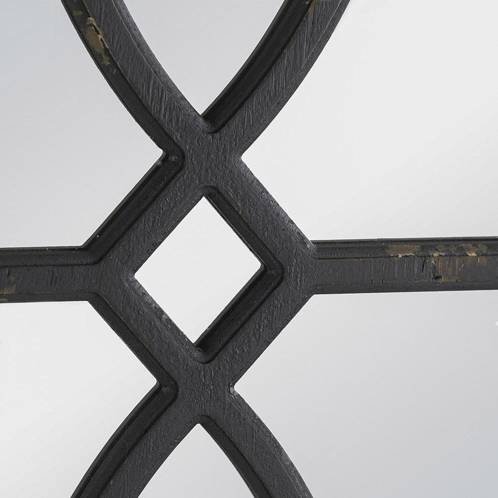 Set of Two Black Wood Framed Accent Mirror  Warm Home View