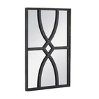 Set of Two Black Wood Framed Accent Mirror  Warm Home View