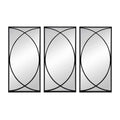 Set of Three Black Iron Framed Accent Mirror  Warm Home View