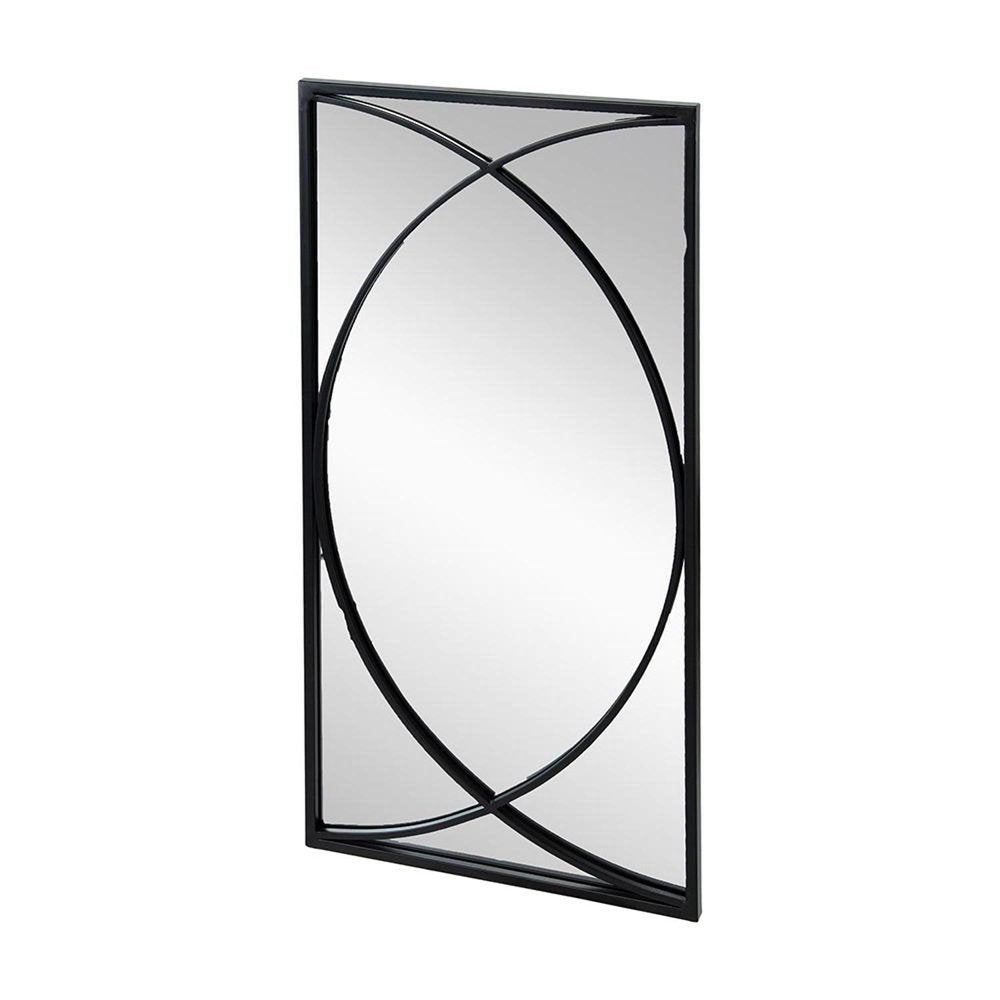 Set of Three Black Iron Framed Accent Mirror  Warm Home View