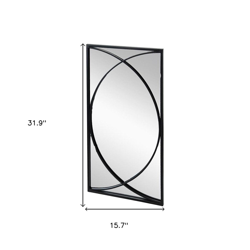 Set of Three Black Iron Framed Accent Mirror  Warm Home View