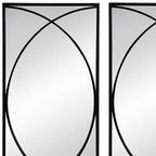 Set of Three Black Iron Framed Accent Mirror  Warm Home View