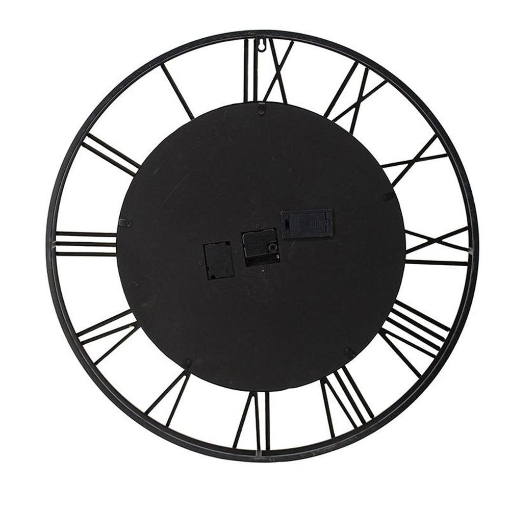 28" Circle Copper Metal and Glass Analog Exposed Gear Wall Clock  Warm Home View