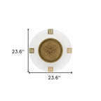 24" Circle Gold Acrylic Analog Wall Clock  Warm Home View