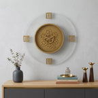 24" Circle Gold Acrylic Analog Wall Clock  Warm Home View