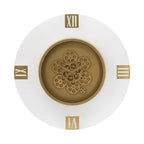 24" Circle Gold Acrylic Analog Wall Clock  Warm Home View