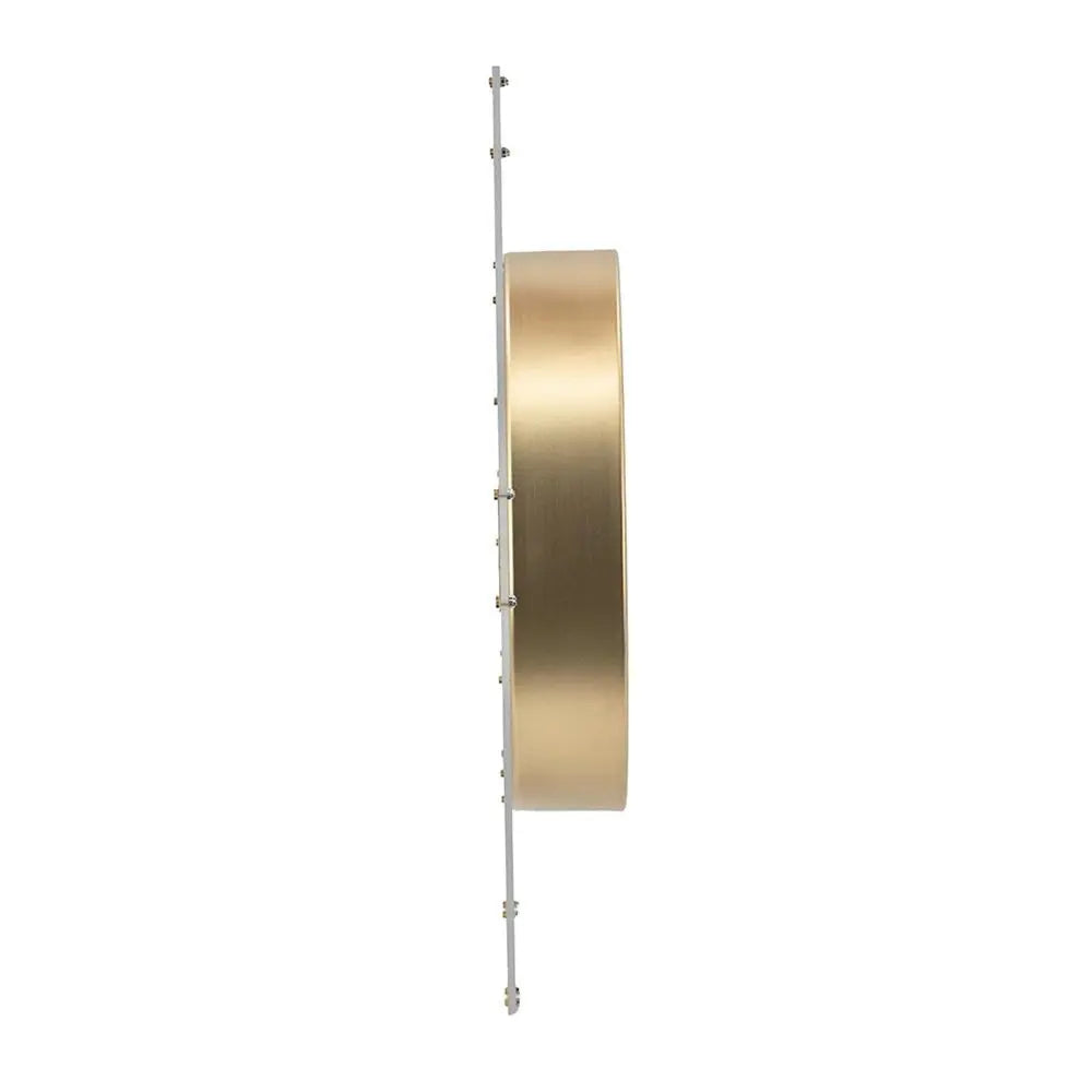 24" Circle Gold Acrylic Analog Wall Clock  Warm Home View
