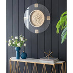 24" Circle Gold Acrylic Analog Wall Clock  Warm Home View