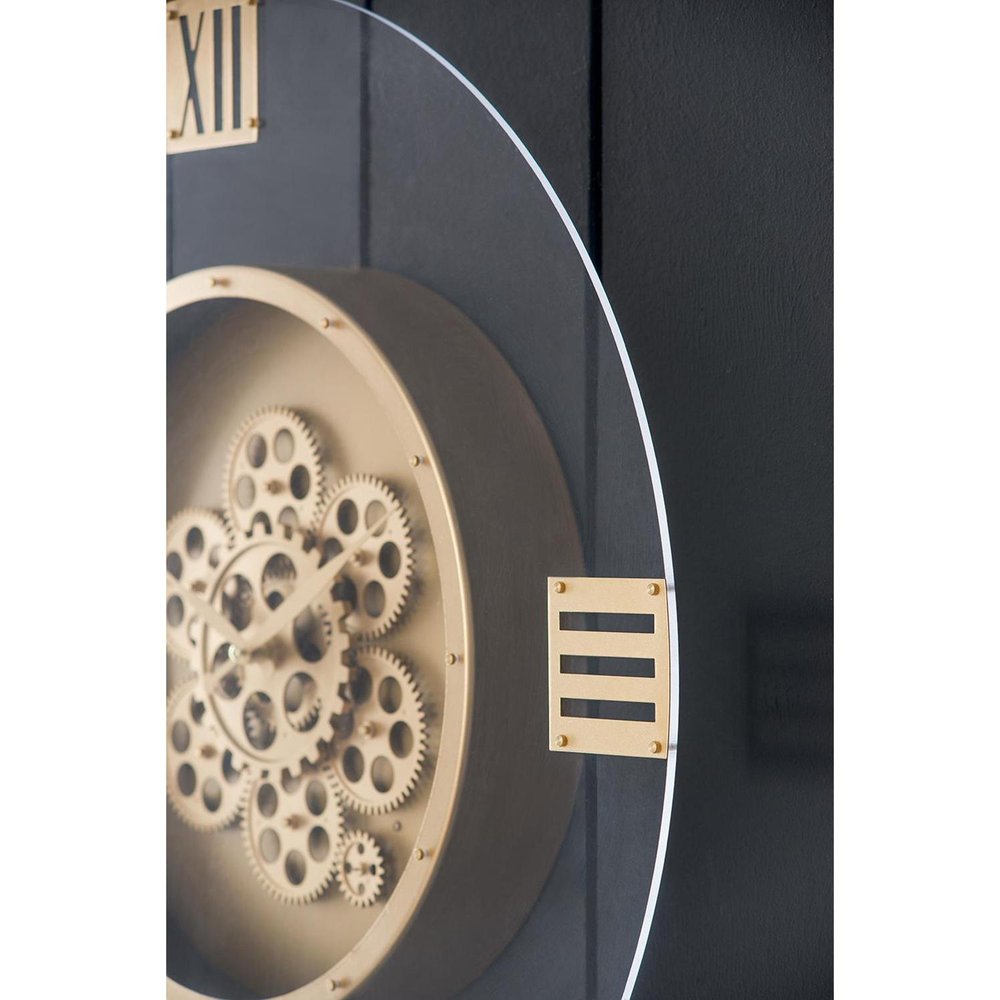 24" Circle Gold Acrylic Analog Wall Clock  Warm Home View