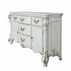 71" Pearl Solid and Manufactured Wood Five Drawer Triple Dresser  Warm Home View