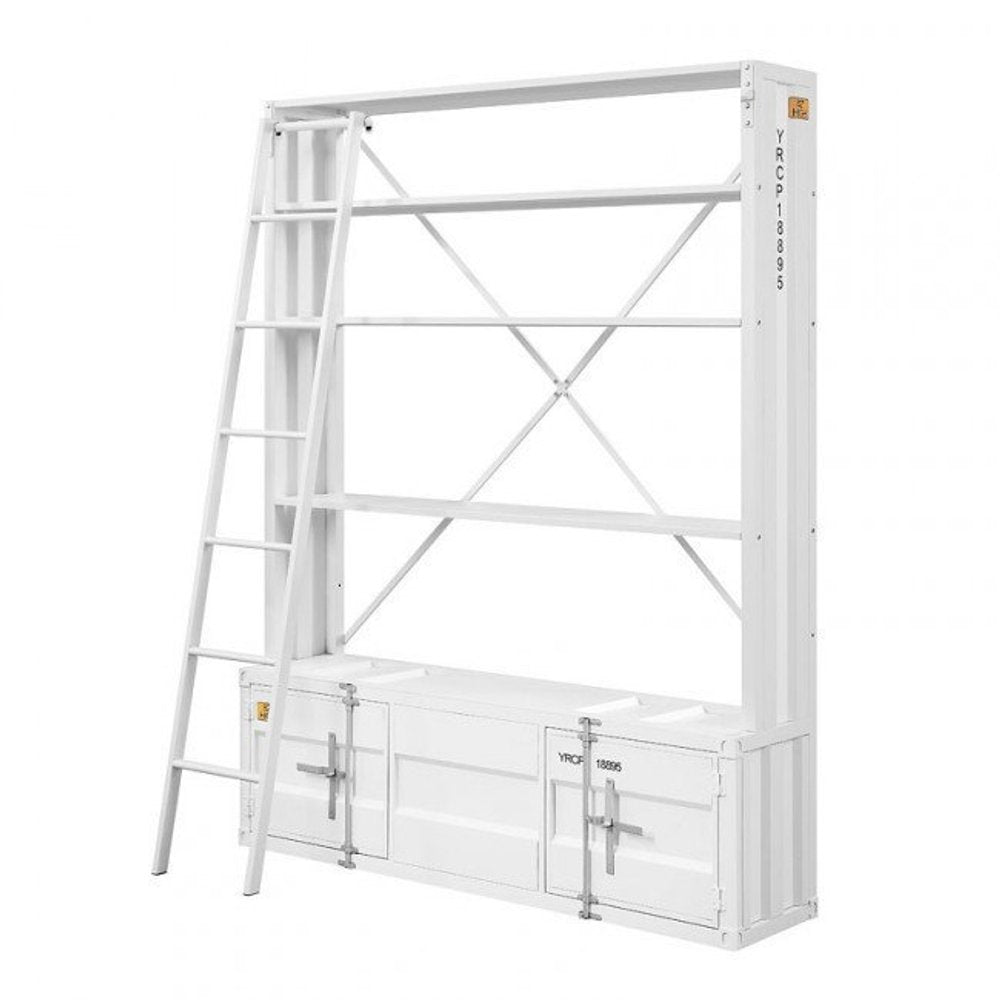 White Three Tier Bookcase  Warm Home View