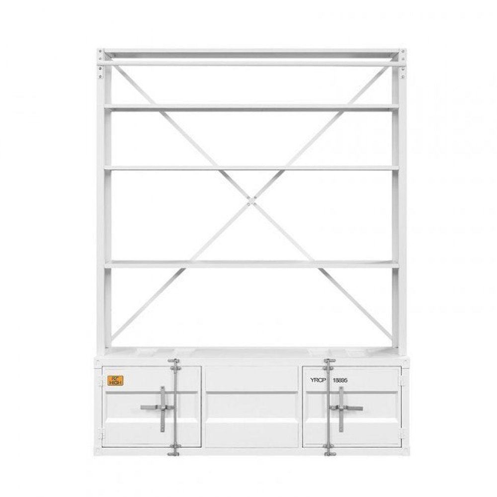 White Three Tier Bookcase  Warm Home View
