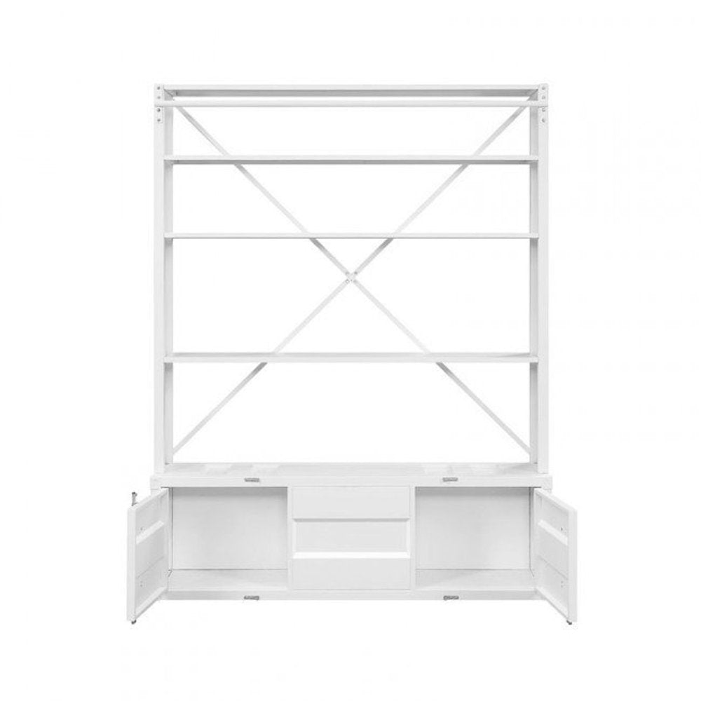 White Three Tier Bookcase  Warm Home View