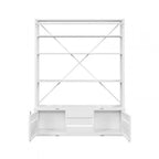 White Three Tier Bookcase  Warm Home View