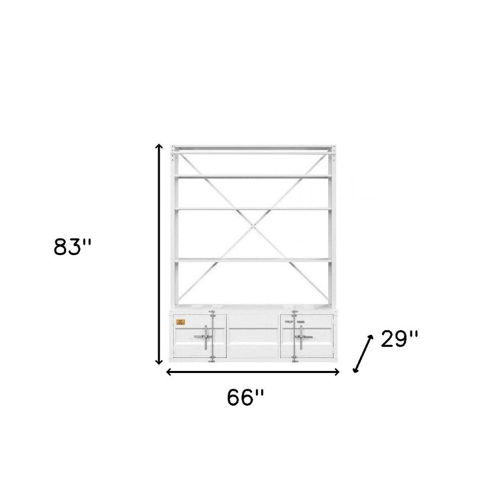 White Three Tier Bookcase  Warm Home View