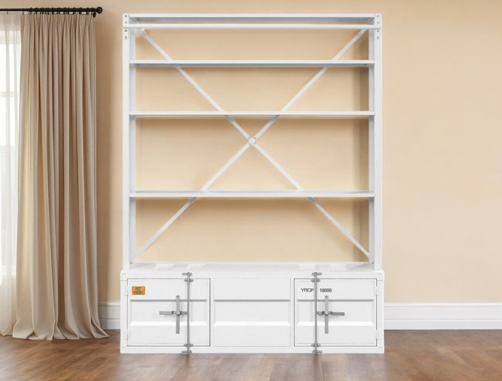 White Three Tier Bookcase  Warm Home View