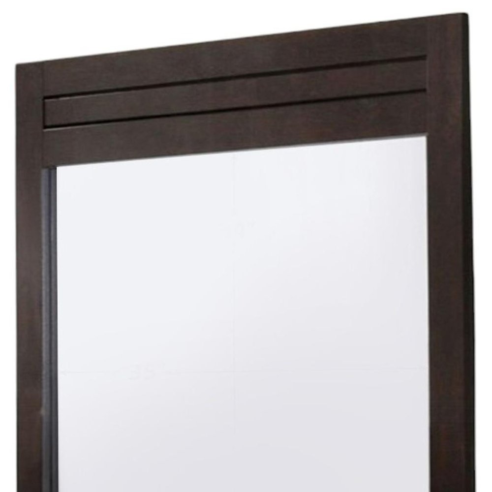37" Mahogany Wood Framed Dresser Mirror  Warm Home View