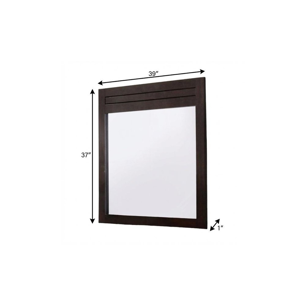 37" Mahogany Wood Framed Dresser Mirror  Warm Home View