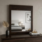 37" Mahogany Wood Framed Dresser Mirror  Warm Home View