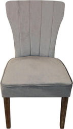 Seven Piece Gray and Black Round Solid Wood Dining Set with Six Chairs  Warm Home View