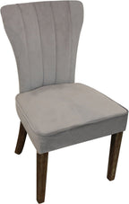 Seven Piece Gray and Black Round Solid Wood Dining Set with Six Chairs  Warm Home View