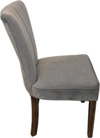 Seven Piece Gray and Black Round Solid Wood Dining Set with Six Chairs  Warm Home View