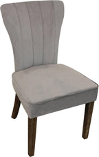Seven Piece Gray and Black Solid Wood Dining Set with Six Chairs  Warm Home View
