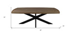 Seven Piece Gray and Black Solid Wood Dining Set with Six Chairs  Warm Home View