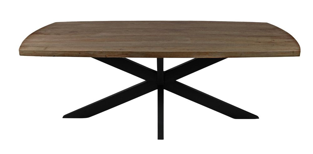 Seven Piece Gray and Black Solid Wood Dining Set with Six Chairs  Warm Home View