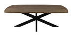 Seven Piece Gray and Black Solid Wood Dining Set with Six Chairs  Warm Home View