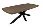 Seven Piece Gray and Black Solid Wood Dining Set with Six Chairs  Warm Home View