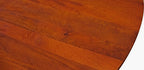 Seven Piece Brown Round Solid Wood Dining Set with Six Chairs  Warm Home View