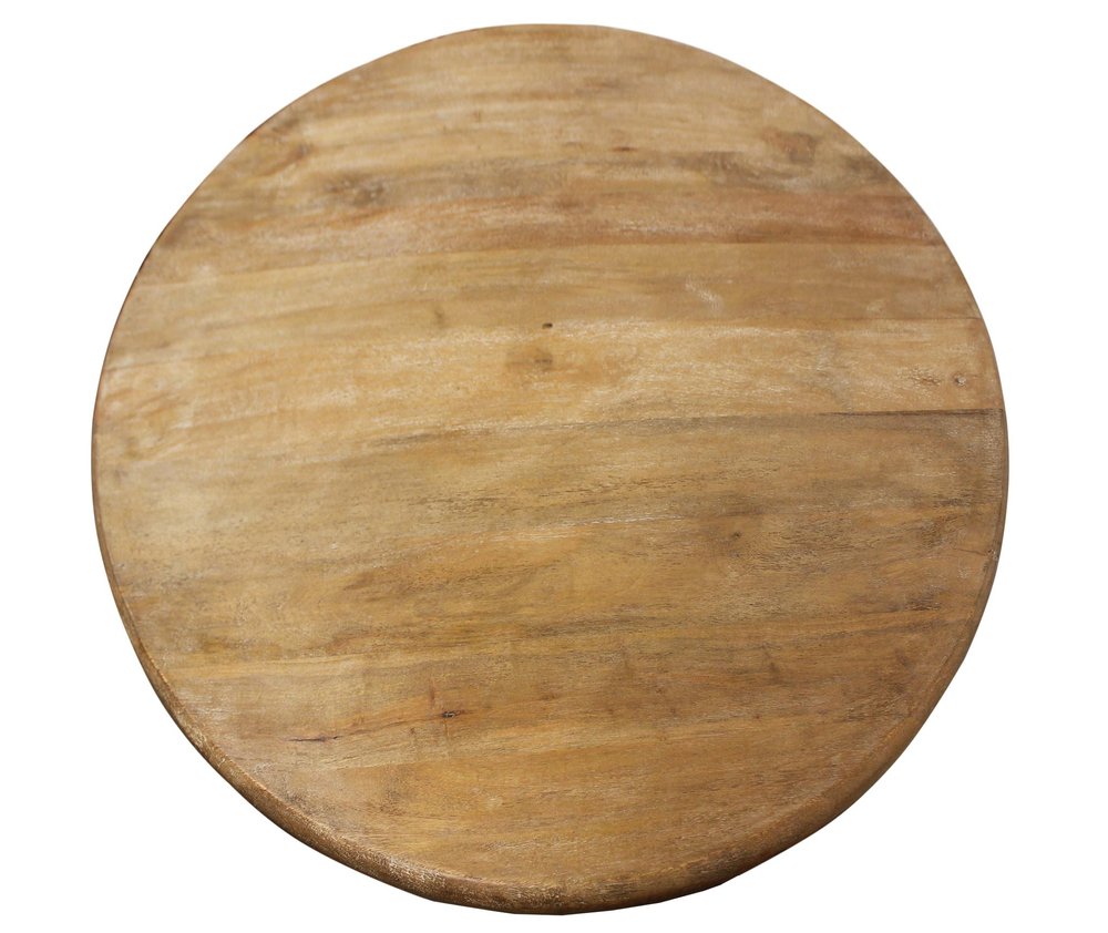 Five Piece Natural Round Solid Wood Dining Set with Four Chairs  Warm Home View