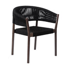 Set of Two 26" Black Solid Wood Outdoor Dining Chair  Warm Home View