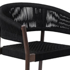 Black Solid Wood Outdoor Dining Chairs - Eucalyptus - Set of 2  Warm Home View