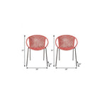 Red Metal Outdoor Dining Chairs - Weather Resistant Steel - Set of 2  Warm Home View