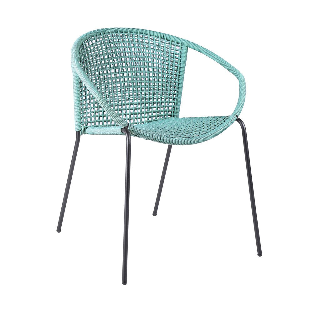Set of Two 25" Green Metal Outdoor Dining Chair  Warm Home View