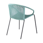 Set of Two 25" Green Metal Outdoor Dining Chair  Warm Home View