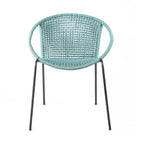 Green Metal Outdoor Dining Chairs - Powder Coated Steel - Set of 2  Warm Home View