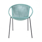 Set of Two 25" Green Metal Outdoor Dining Chair  Warm Home View