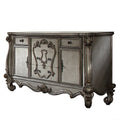 70" Platinum Carved Scrollwork Wood And Polyresin Five Drawer Triple Dresser  Warm Home View