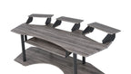 83" Black Music Recording Studio Desk  Warm Home View