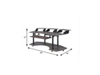 83" Black Music Recording Studio Desk  Warm Home View