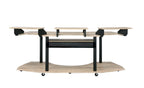 83" Natural and Black Music Recording Studio Desk  Warm Home View