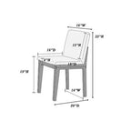 5-Piece Grey Wood Finish Dining Set with 4 Beige Fabric Upholstered Chairs  Warm Home View