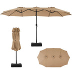 Large Outdoor Patio Umbrella - Polyester, 3-Piece Set  Warm Home View