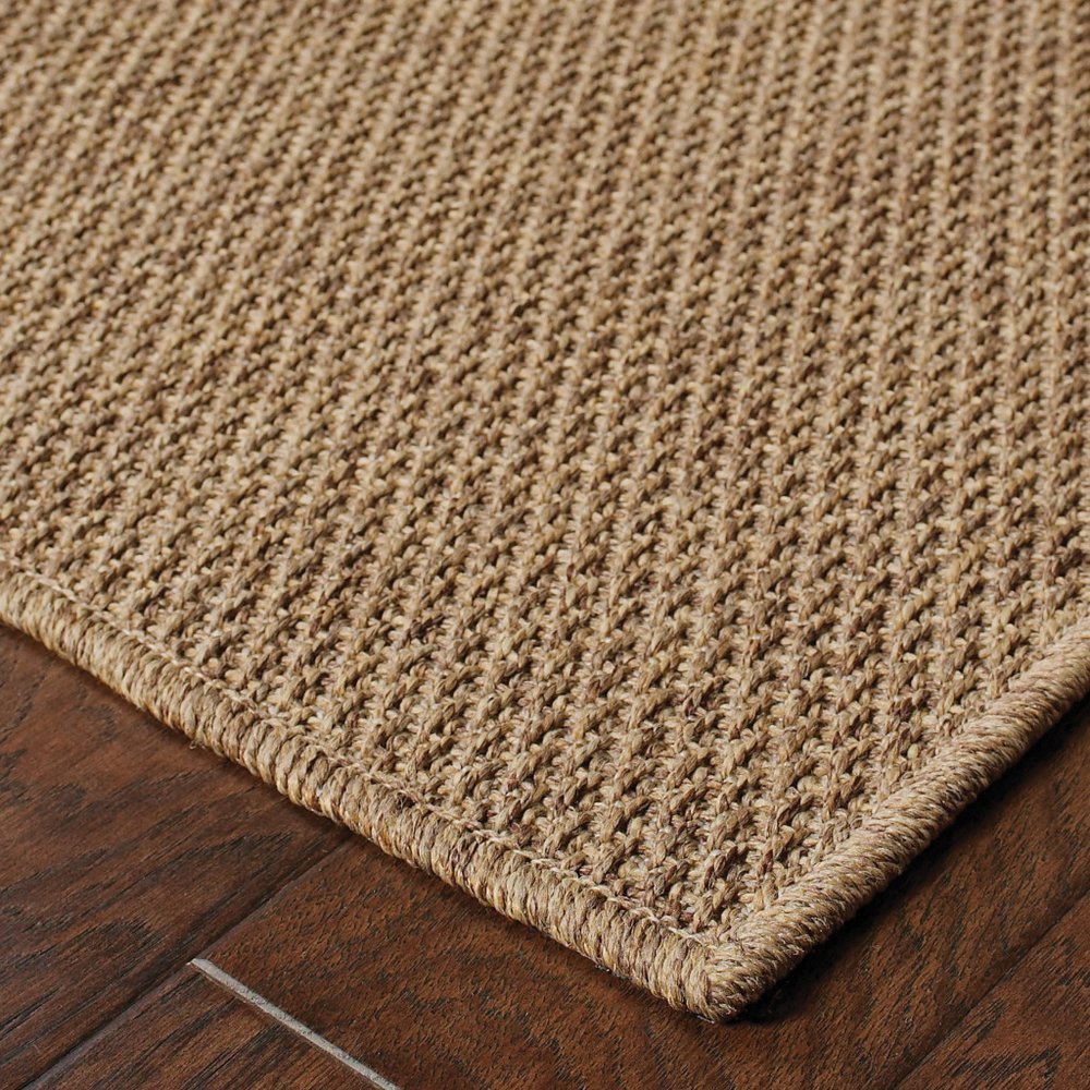 9' X 13' Tan Indoor Outdoor Area Rug  Warm Home View