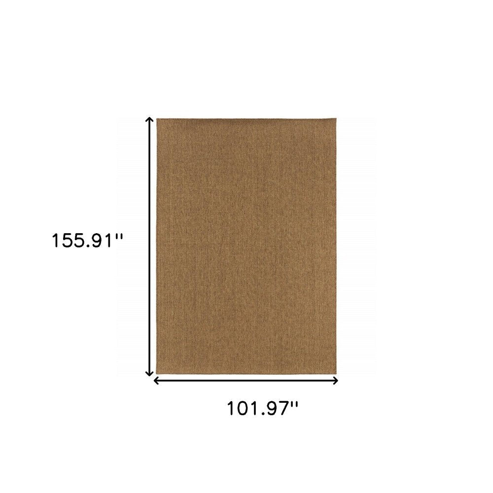 9' X 13' Tan Indoor Outdoor Area Rug  Warm Home View