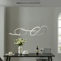 Seoul LED Hoops Rectangular Chandelier // Chrome  Warm Home View