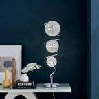 Vertical Crystal Sphere Table Lamp // 3 Light  Warm Home View